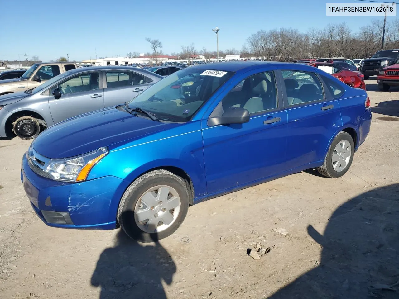 2011 Ford Focus S VIN: 1FAHP3EN3BW162618 Lot: 41503564