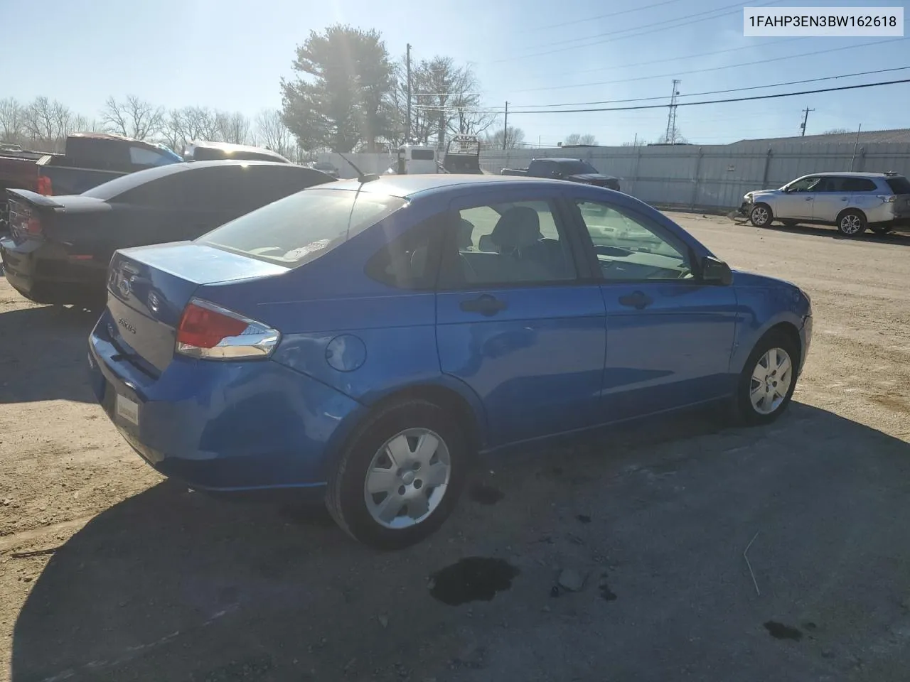 2011 Ford Focus S VIN: 1FAHP3EN3BW162618 Lot: 41503564