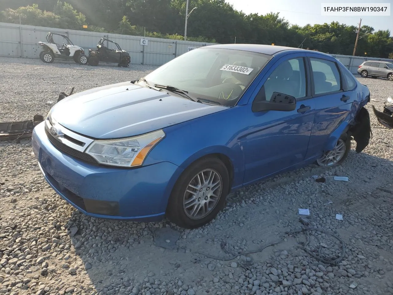 2011 Ford Focus Se VIN: 1FAHP3FN8BW190347 Lot: 52587574