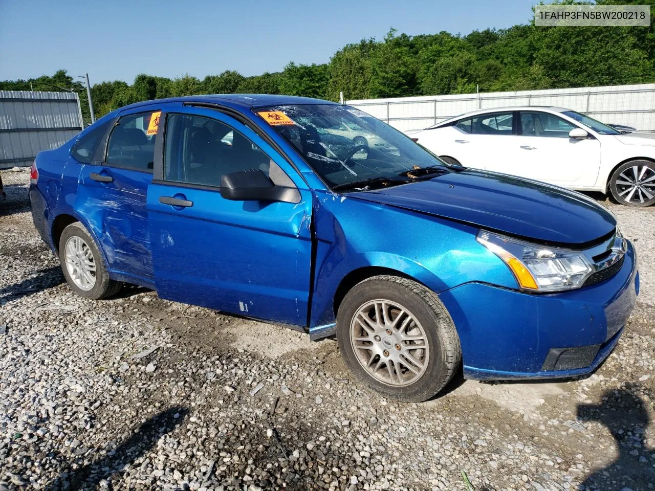 2011 Ford Focus Se VIN: 1FAHP3FN5BW200218 Lot: 55498624