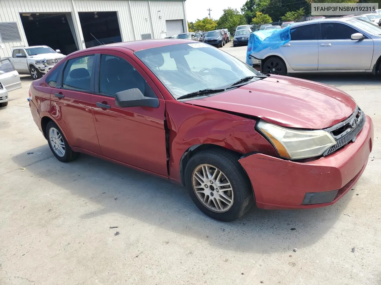 2011 Ford Focus Se VIN: 1FAHP3FN5BW192315 Lot: 67859604