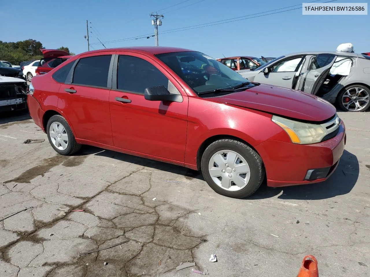 2011 Ford Focus S VIN: 1FAHP3EN1BW126586 Lot: 70021004