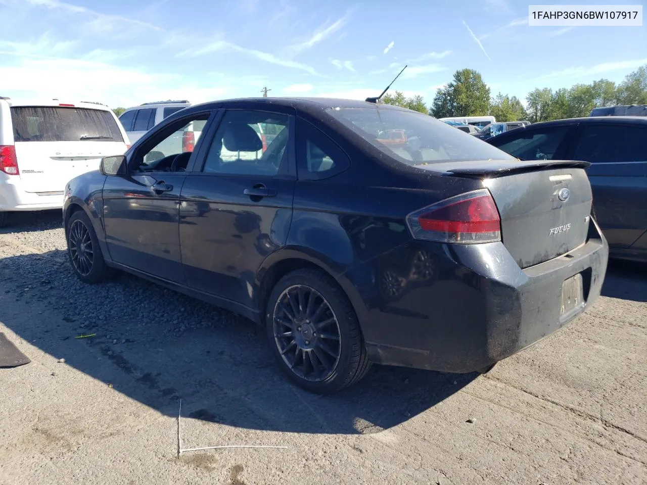 2011 Ford Focus Ses VIN: 1FAHP3GN6BW107917 Lot: 70338164