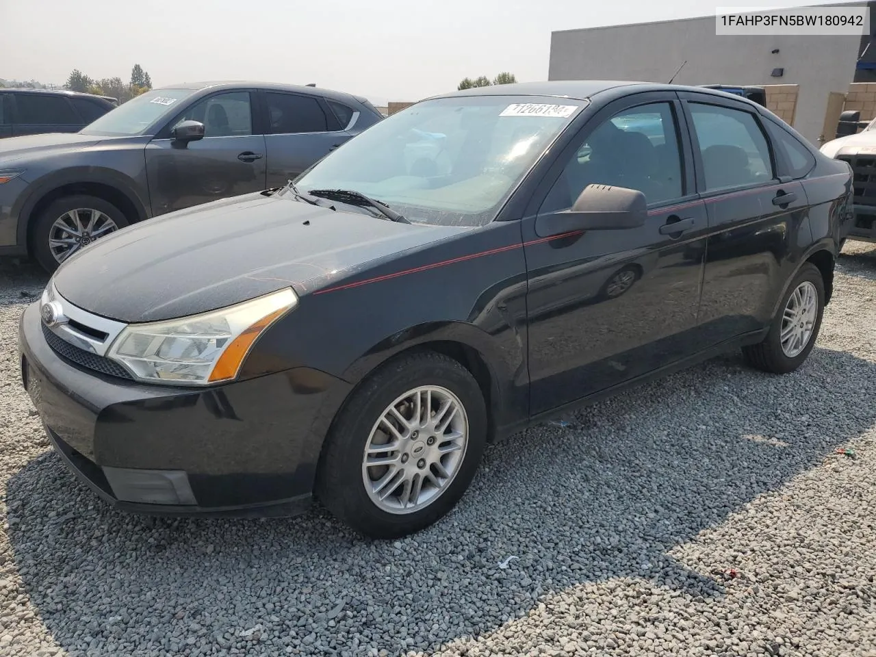 2011 Ford Focus Se VIN: 1FAHP3FN5BW180942 Lot: 71266154