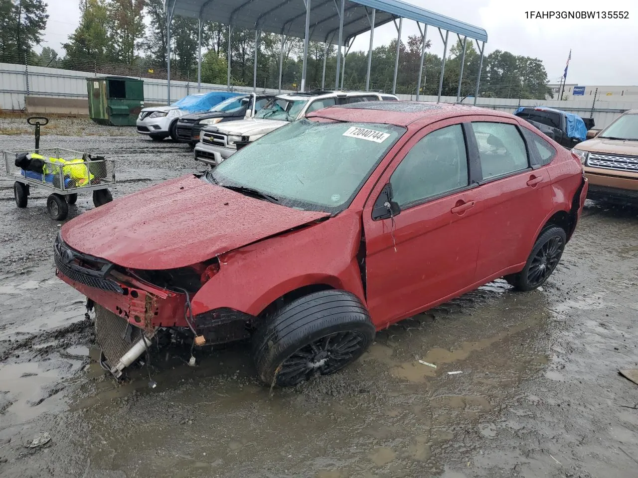 2011 Ford Focus Ses VIN: 1FAHP3GN0BW135552 Lot: 72040744