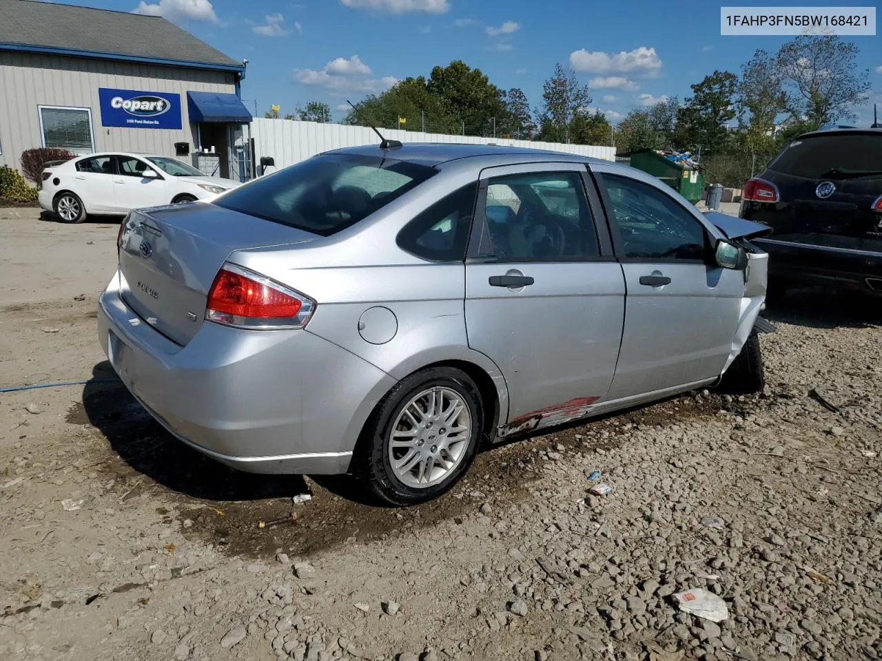 2011 Ford Focus Se VIN: 1FAHP3FN5BW168421 Lot: 72191804