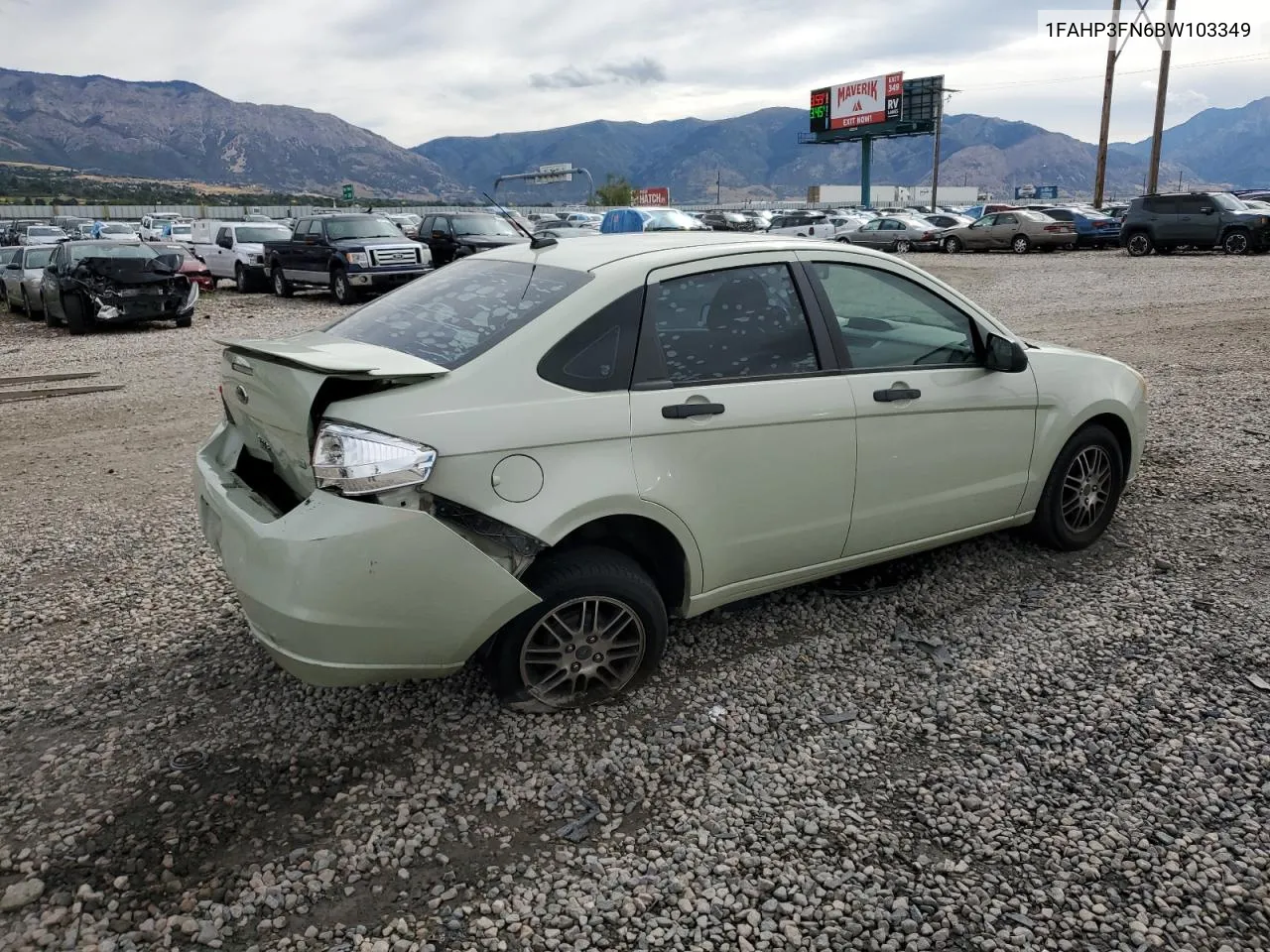 2011 Ford Focus Se VIN: 1FAHP3FN6BW103349 Lot: 72249164