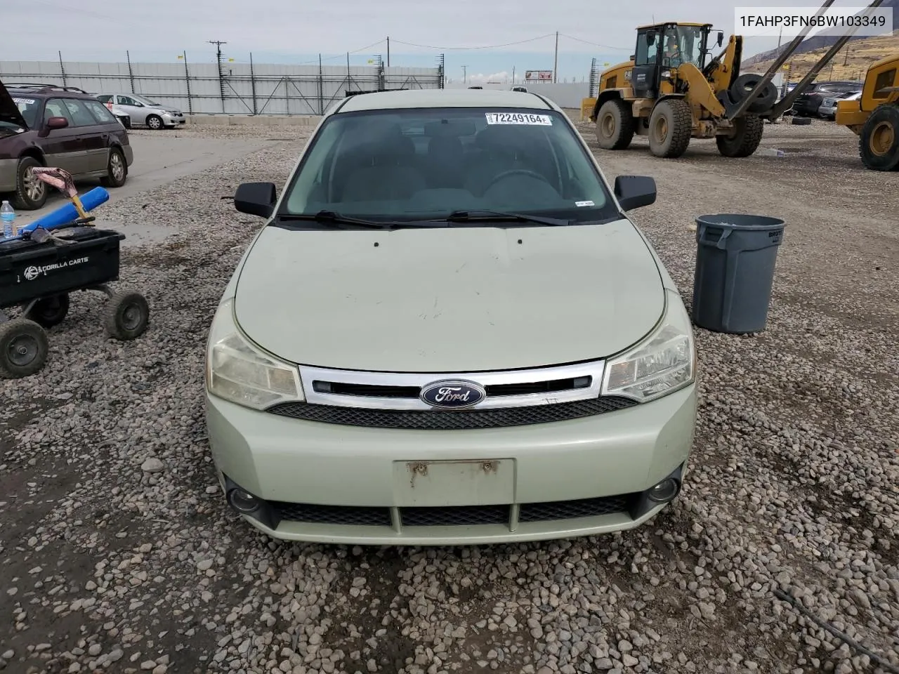 2011 Ford Focus Se VIN: 1FAHP3FN6BW103349 Lot: 72249164