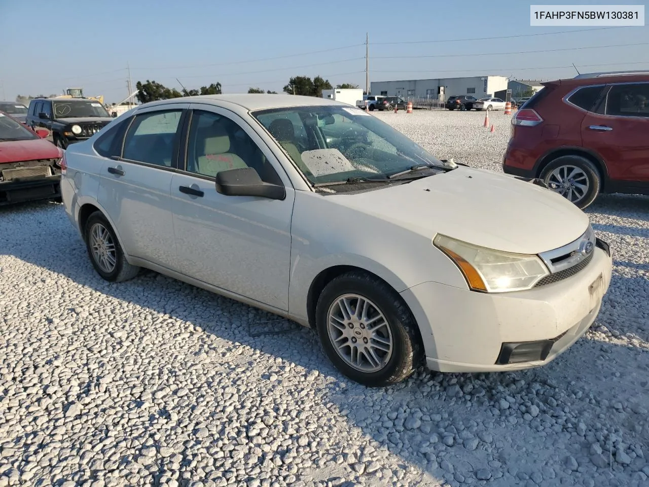 2011 Ford Focus Se VIN: 1FAHP3FN5BW130381 Lot: 75935084