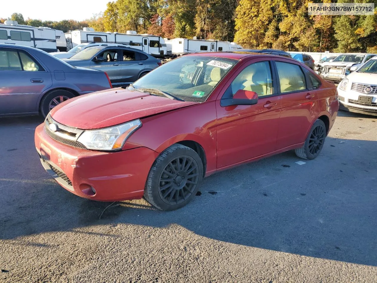 2011 Ford Focus Ses VIN: 1FAHP3GN7BW157712 Lot: 76275094