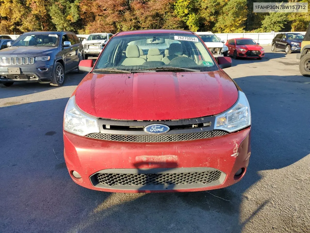 2011 Ford Focus Ses VIN: 1FAHP3GN7BW157712 Lot: 76275094