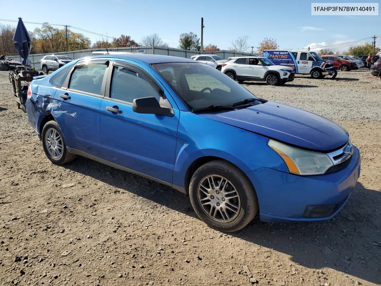 2011 Ford Focus Se VIN: 1FAHP3FN7BW140491 Lot: 77522104