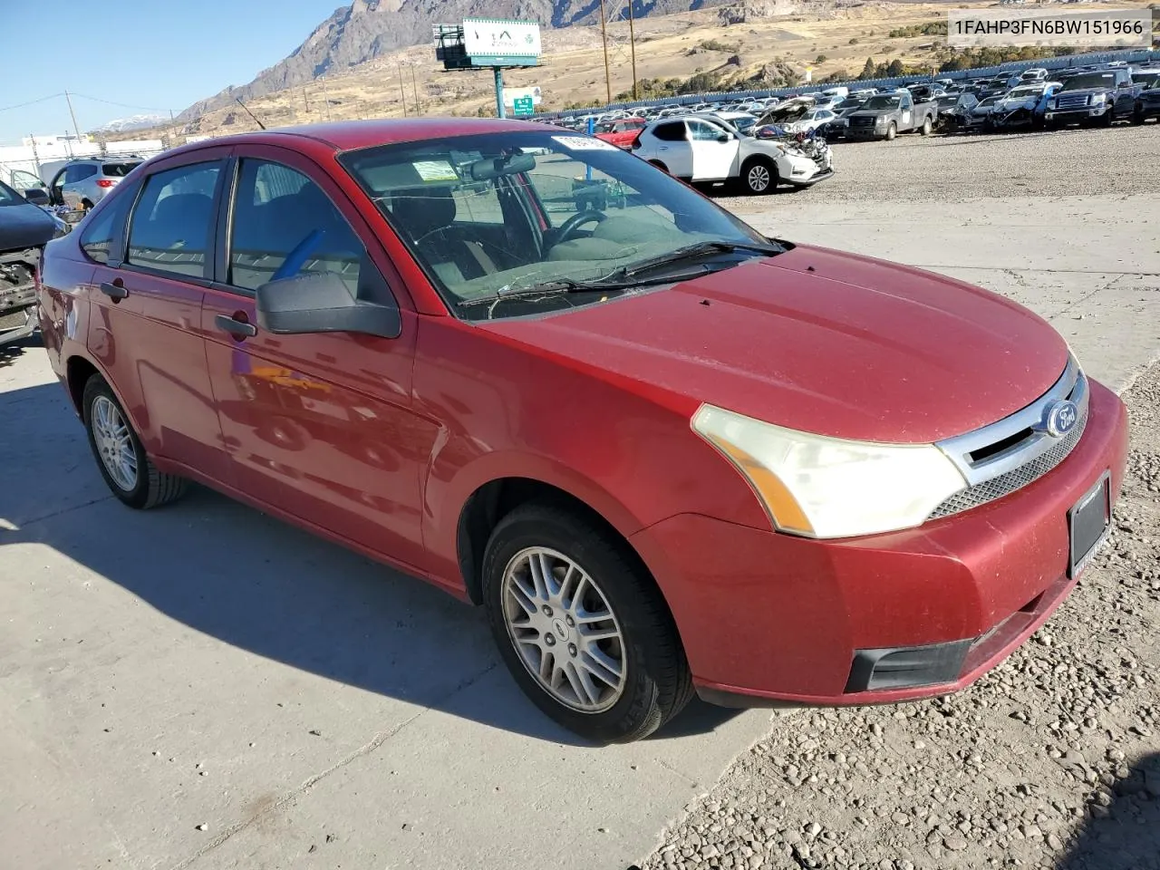 2011 Ford Focus Se VIN: 1FAHP3FN6BW151966 Lot: 79941904