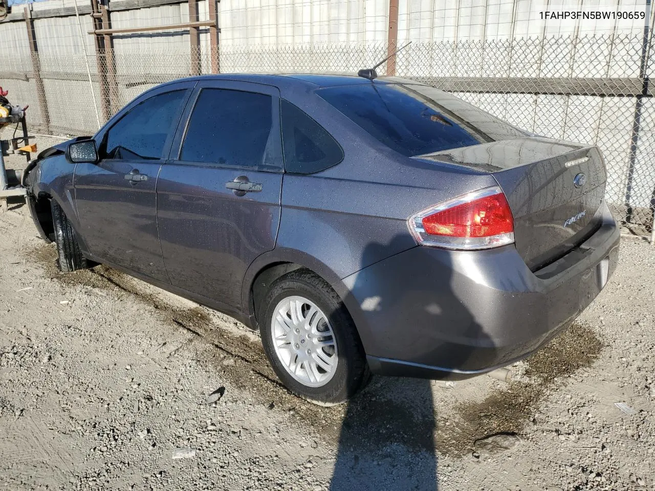 2011 Ford Focus Se VIN: 1FAHP3FN5BW190659 Lot: 80348864