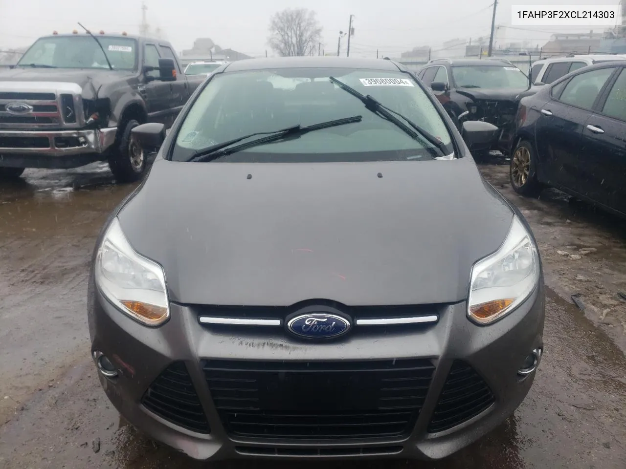 2012 Ford Focus Se VIN: 1FAHP3F2XCL214303 Lot: 39680004