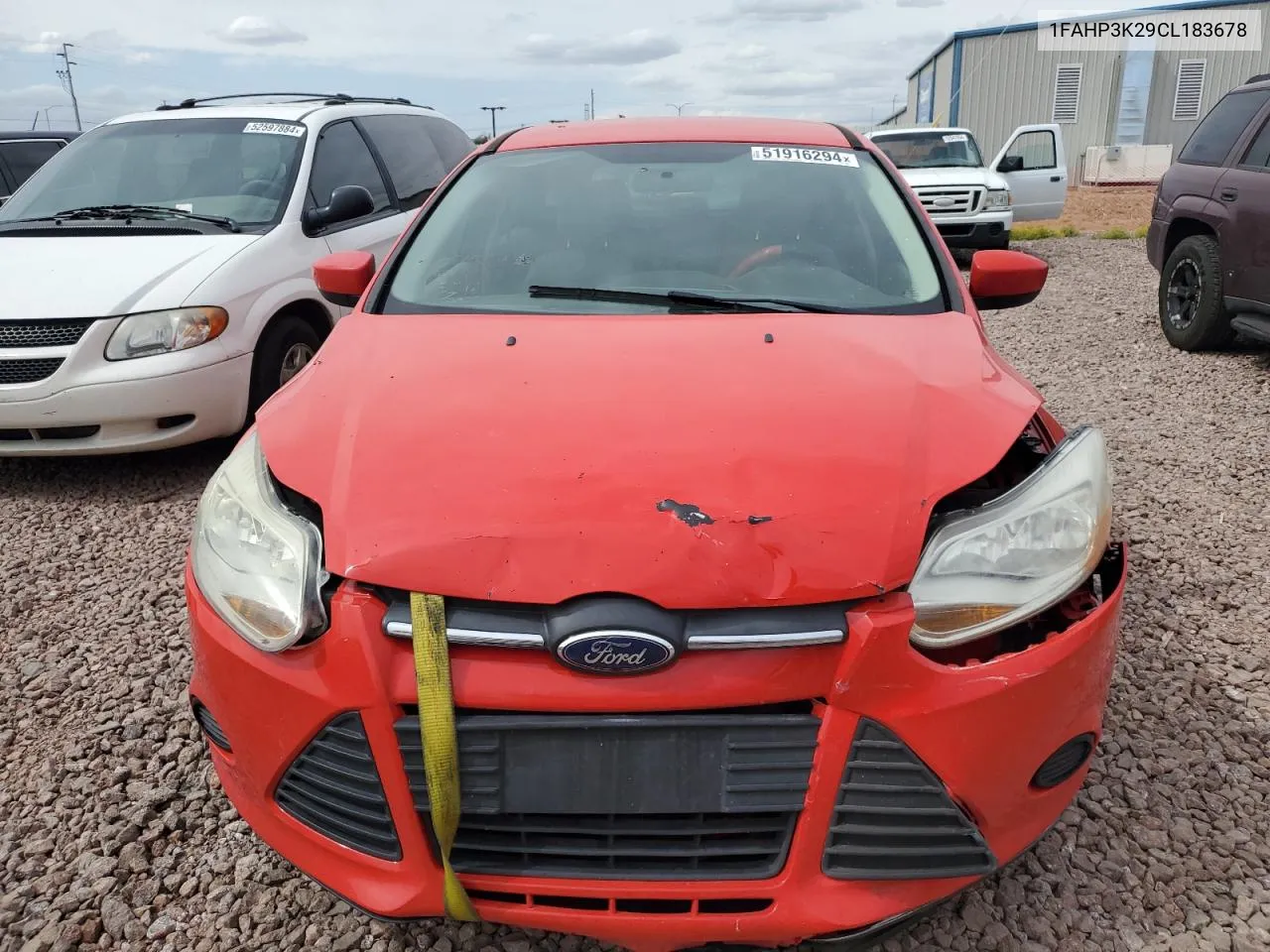 2012 Ford Focus Se VIN: 1FAHP3K29CL183678 Lot: 51916294