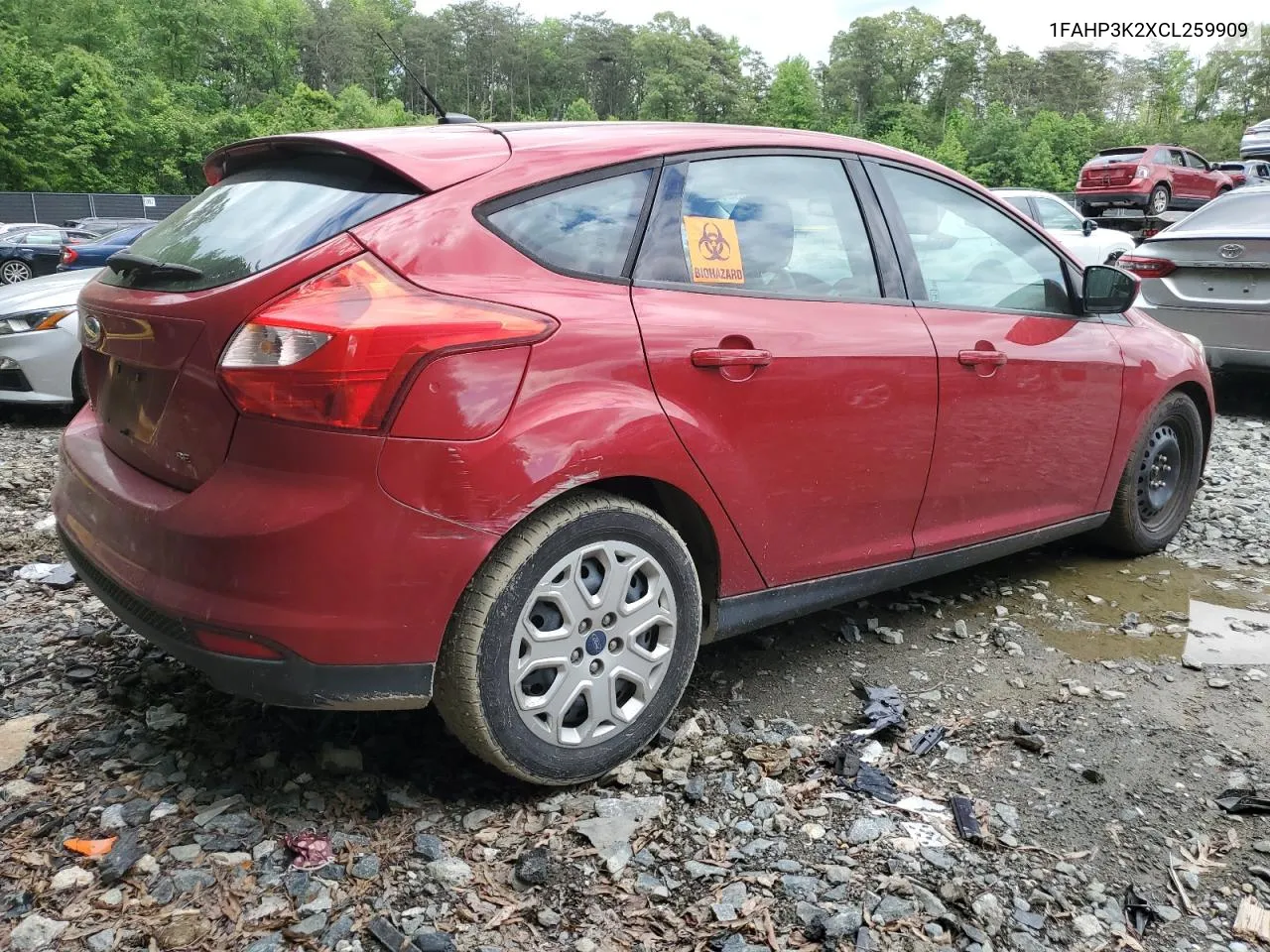 2012 Ford Focus Se VIN: 1FAHP3K2XCL259909 Lot: 54983794