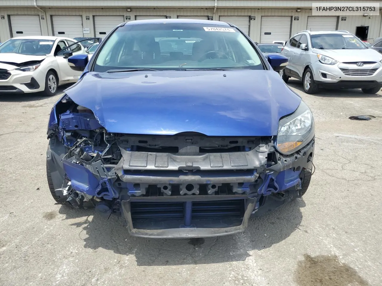 2012 Ford Focus Titanium VIN: 1FAHP3N27CL315753 Lot: 57042574