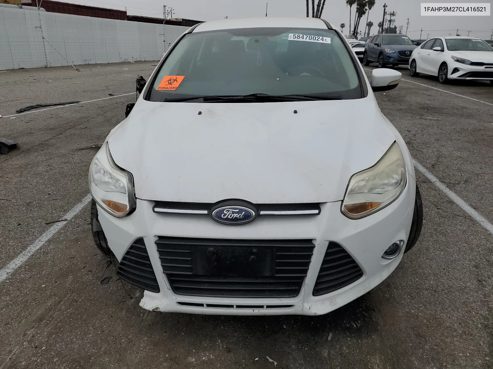 2012 Ford Focus Sel VIN: 1FAHP3M27CL416521 Lot: 58470024