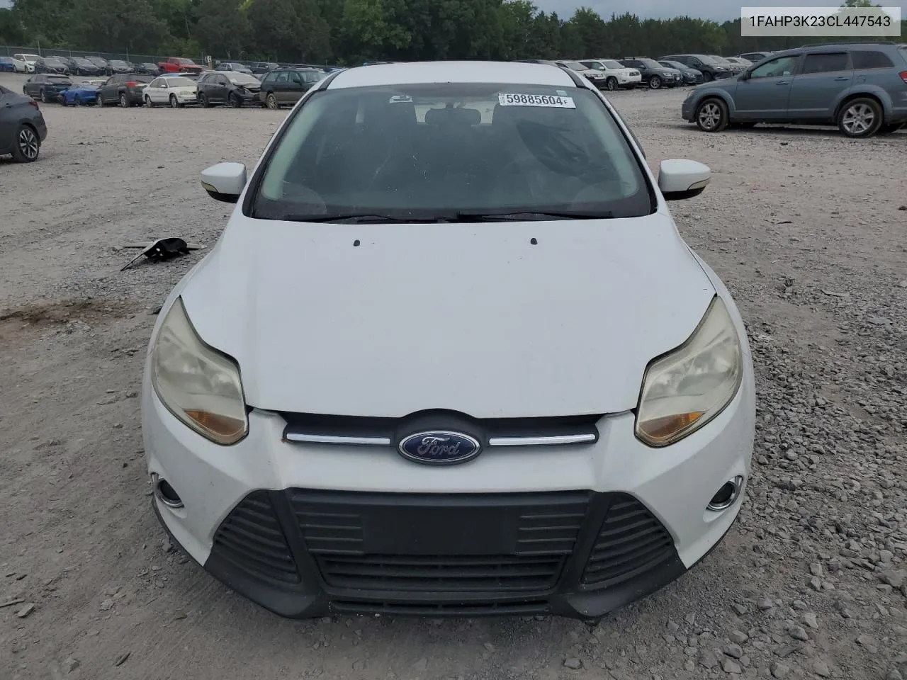 2012 Ford Focus Se VIN: 1FAHP3K23CL447543 Lot: 59885604