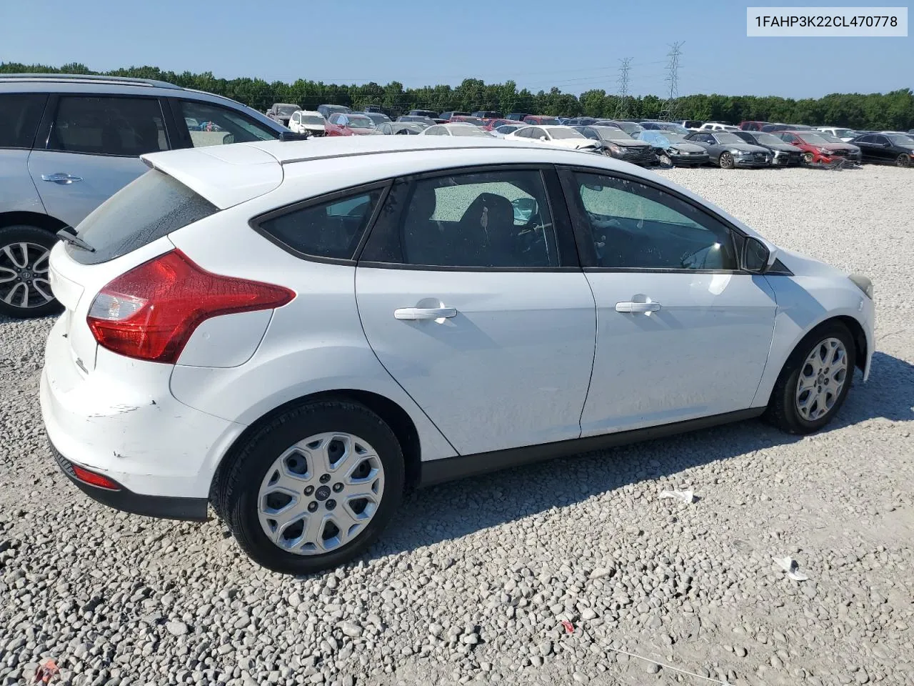 2012 Ford Focus Se VIN: 1FAHP3K22CL470778 Lot: 62910014