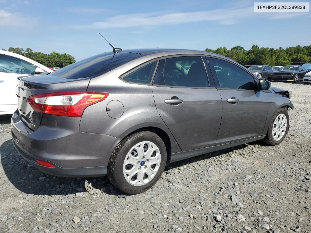 2012 Ford Focus Se VIN: 1FAHP3F22CL389838 Lot: 63673154