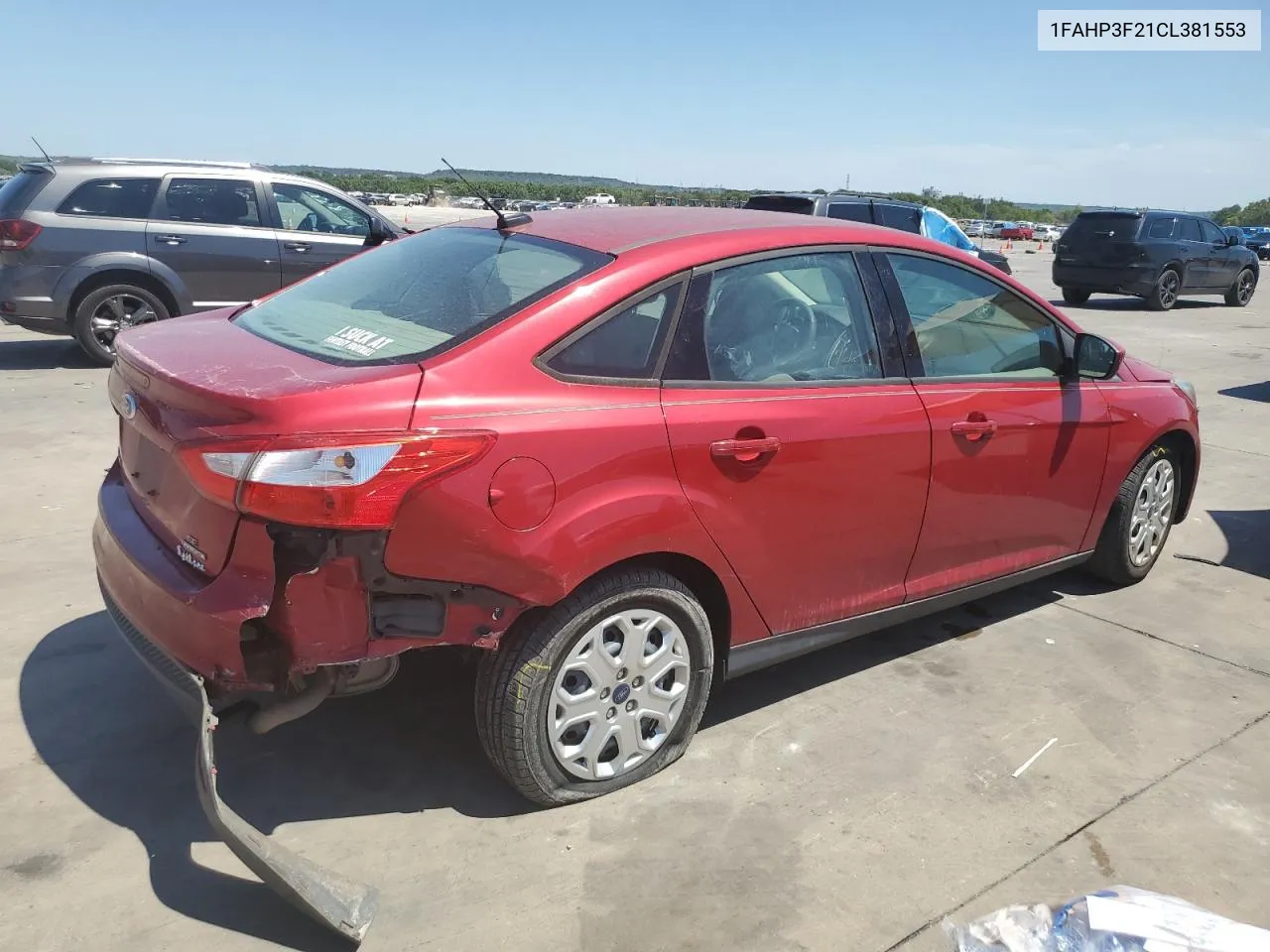 2012 Ford Focus Se VIN: 1FAHP3F21CL381553 Lot: 65256304