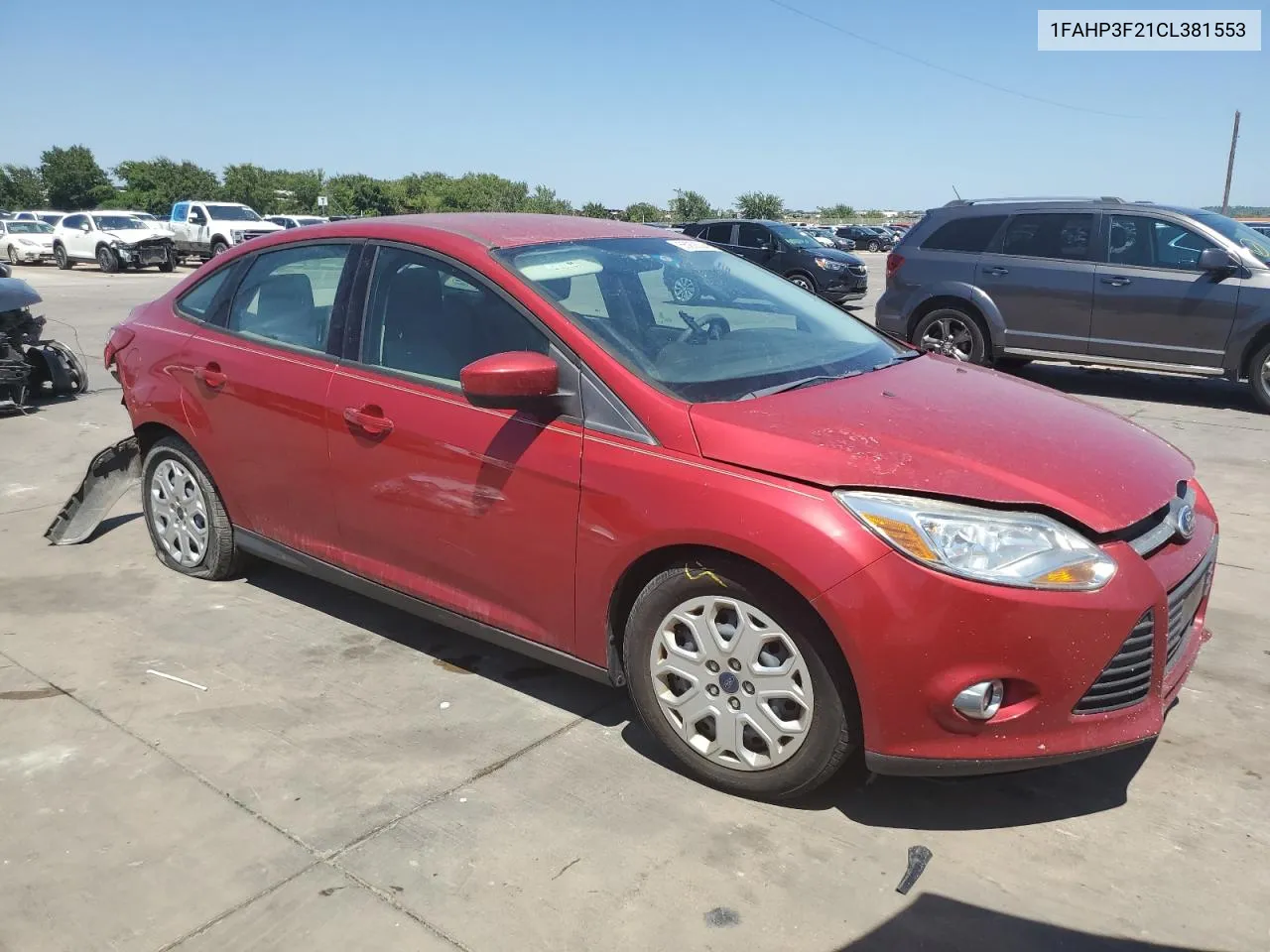 2012 Ford Focus Se VIN: 1FAHP3F21CL381553 Lot: 65256304