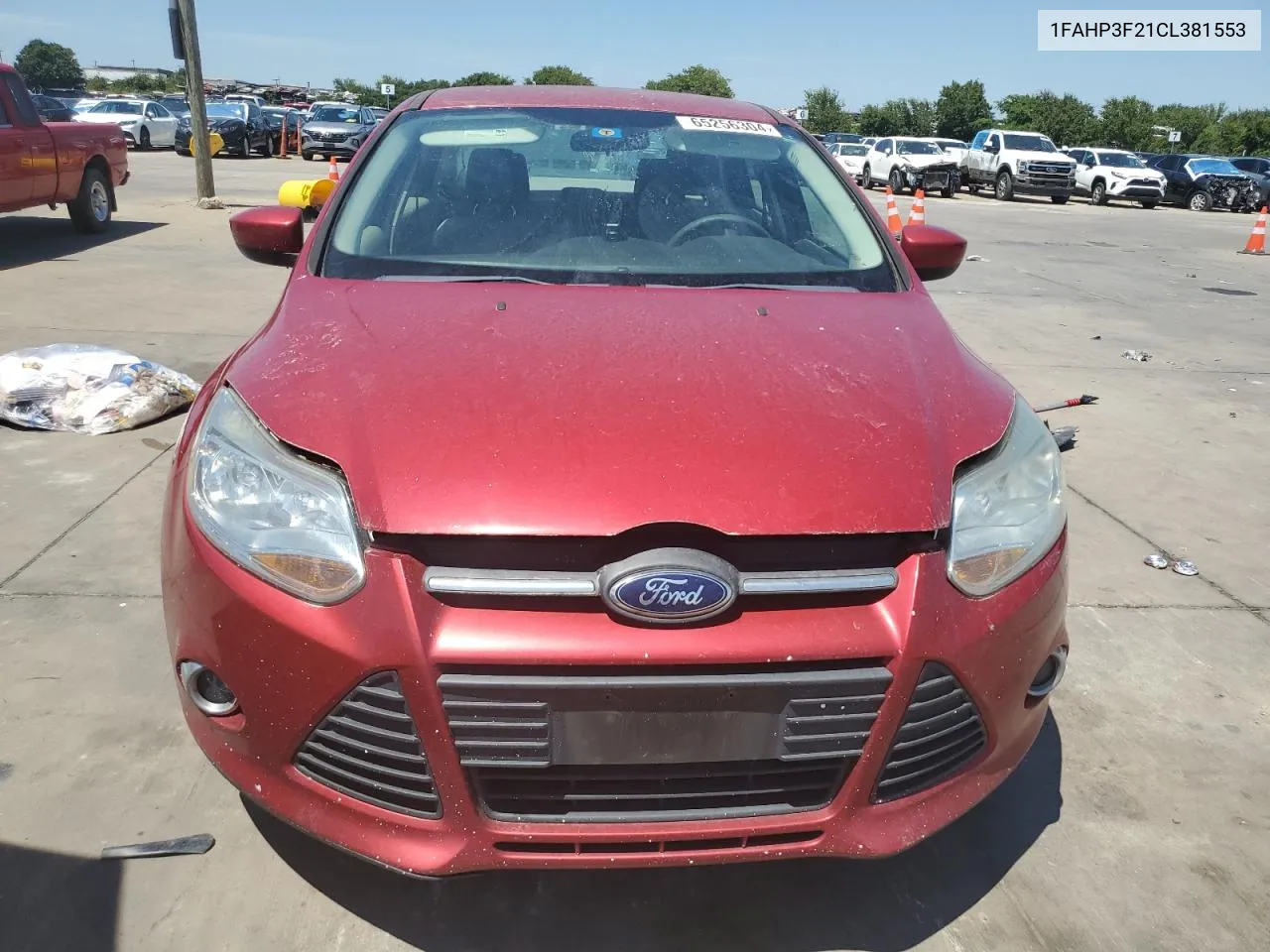 2012 Ford Focus Se VIN: 1FAHP3F21CL381553 Lot: 65256304