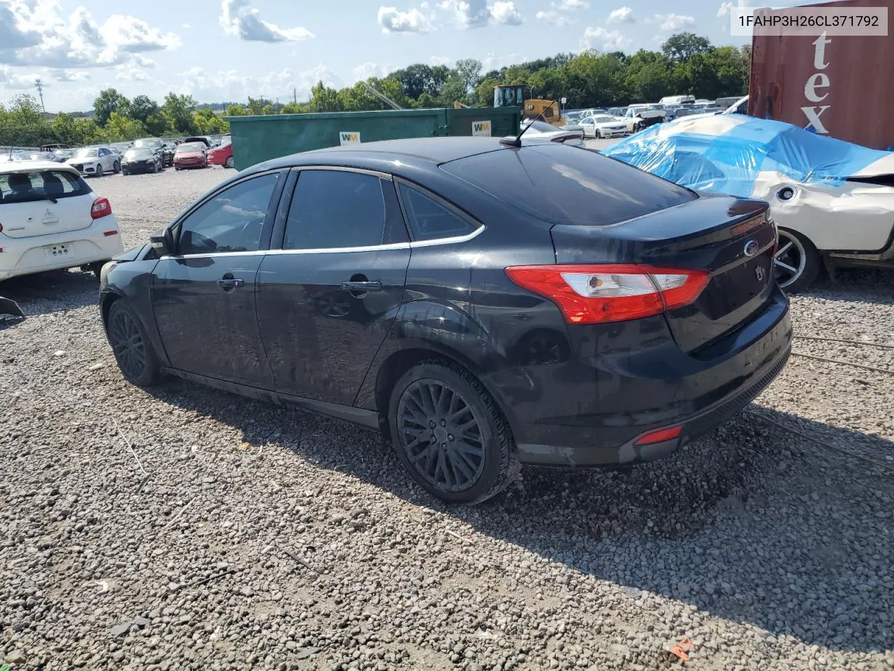 2012 Ford Focus Sel VIN: 1FAHP3H26CL371792 Lot: 65859784