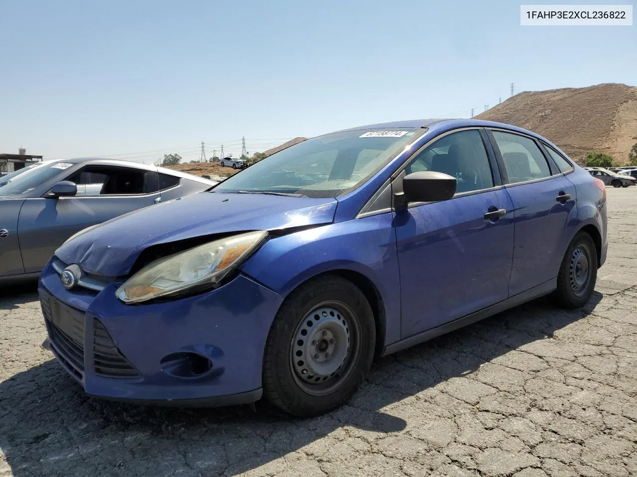 2012 Ford Focus S VIN: 1FAHP3E2XCL236822 Lot: 67158774