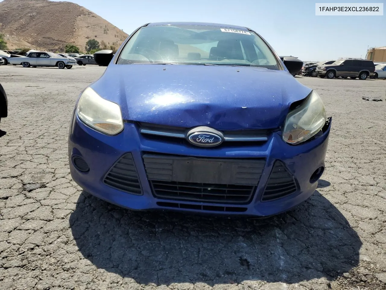 2012 Ford Focus S VIN: 1FAHP3E2XCL236822 Lot: 67158774