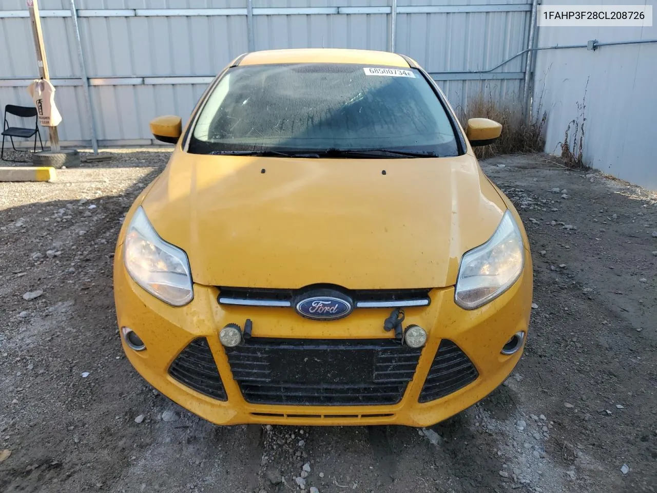 2012 Ford Focus Se VIN: 1FAHP3F28CL208726 Lot: 68500734