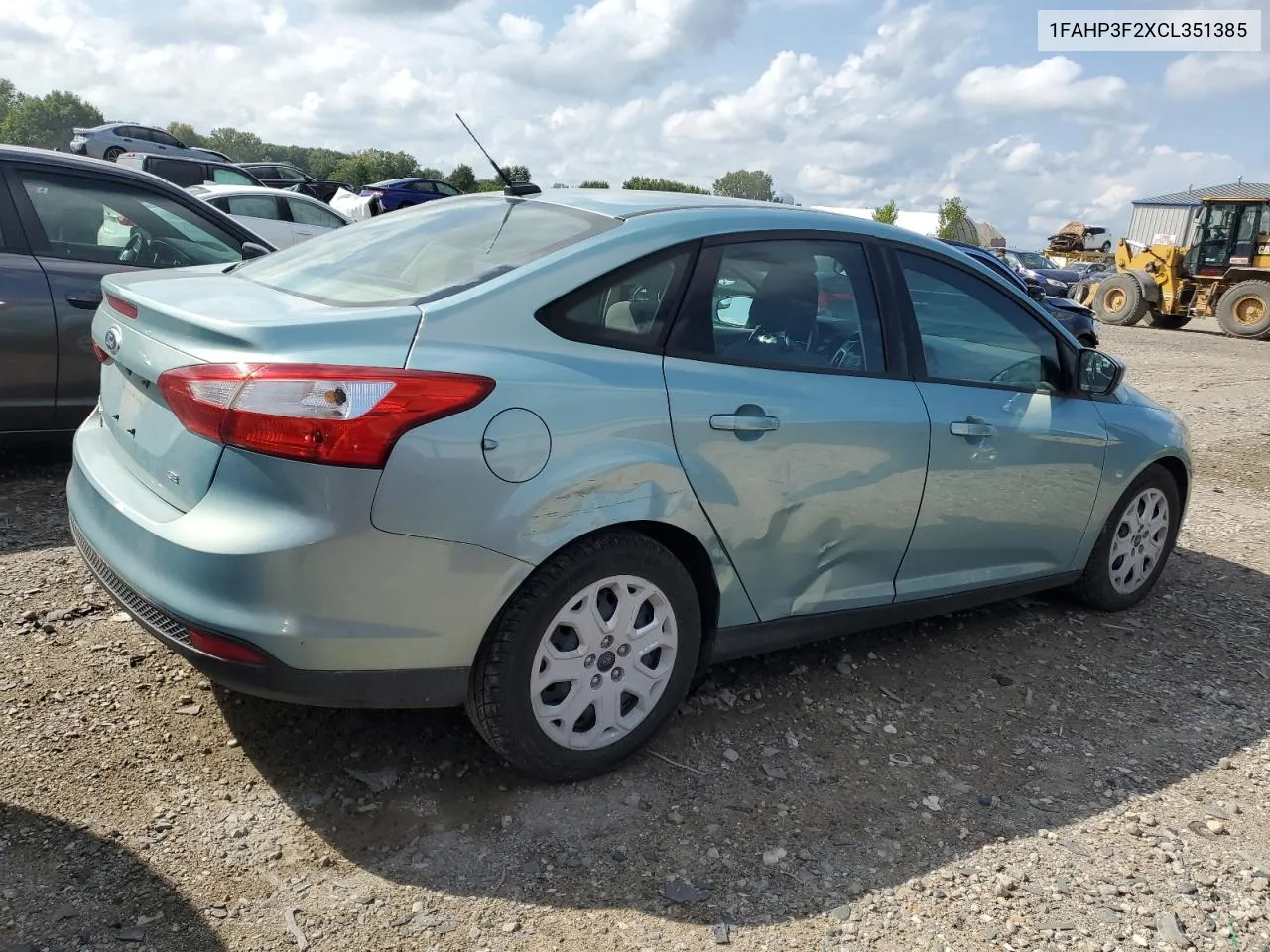 2012 Ford Focus Se VIN: 1FAHP3F2XCL351385 Lot: 68663694