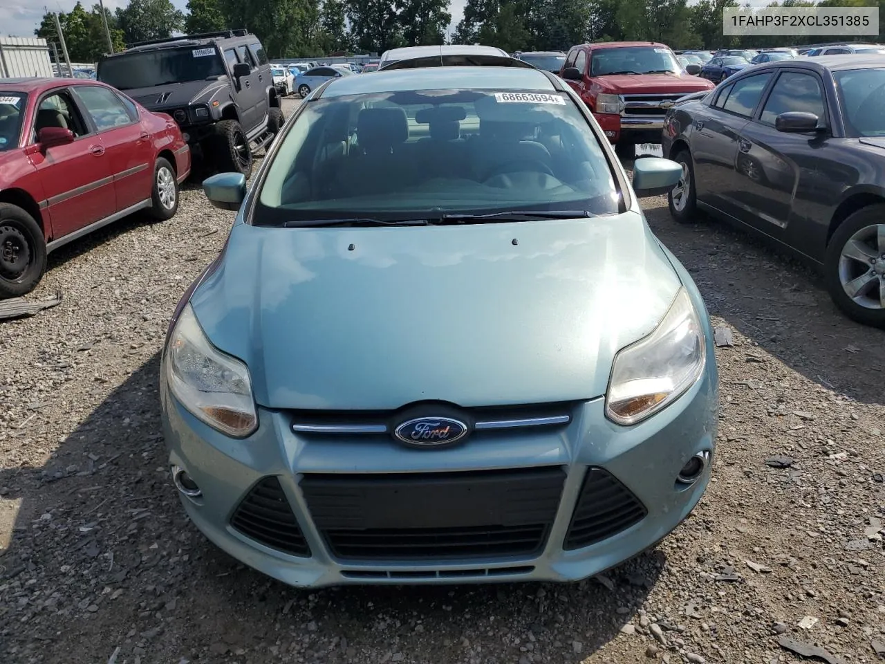 2012 Ford Focus Se VIN: 1FAHP3F2XCL351385 Lot: 68663694