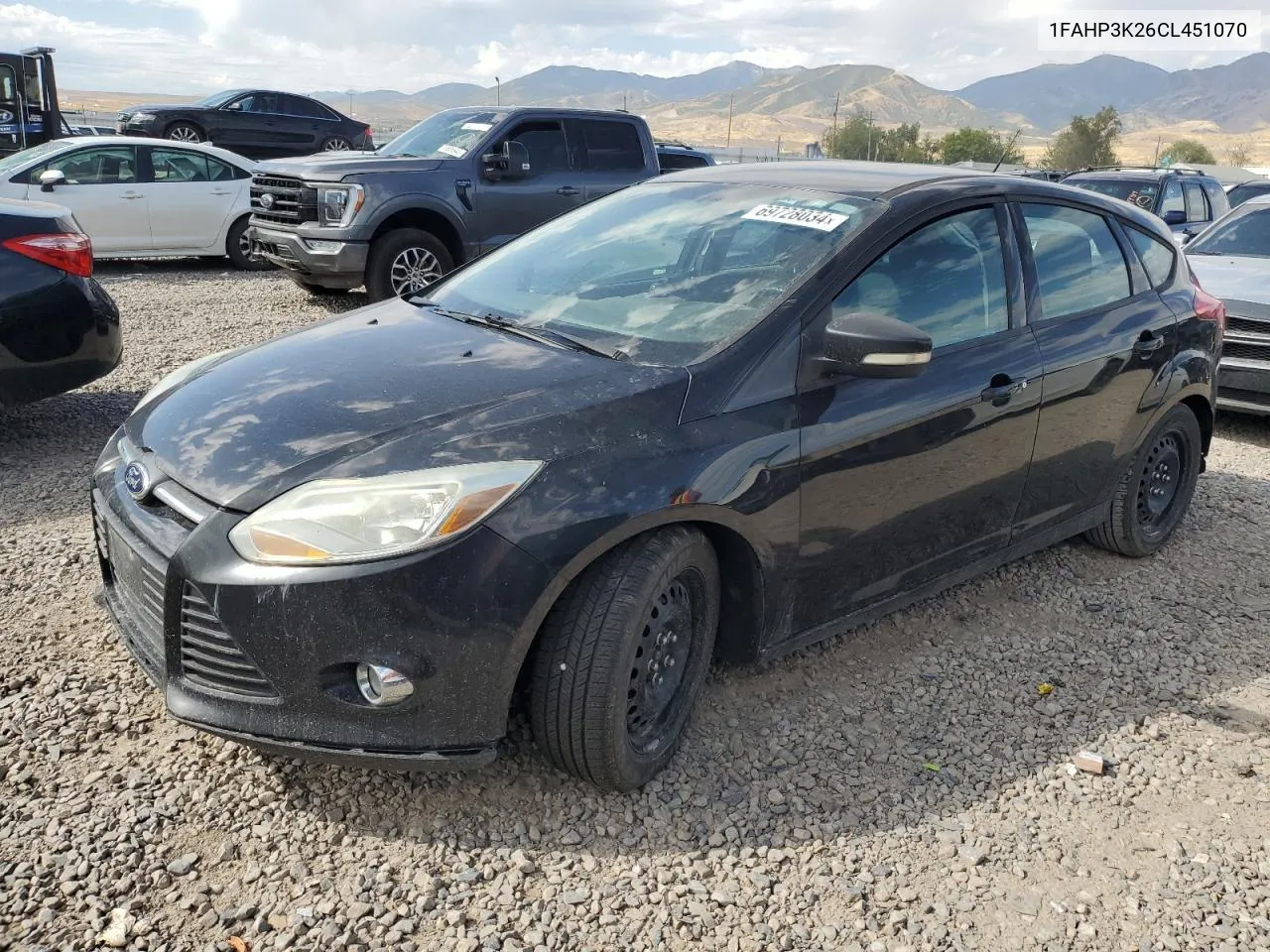 2012 Ford Focus Se VIN: 1FAHP3K26CL451070 Lot: 69728034