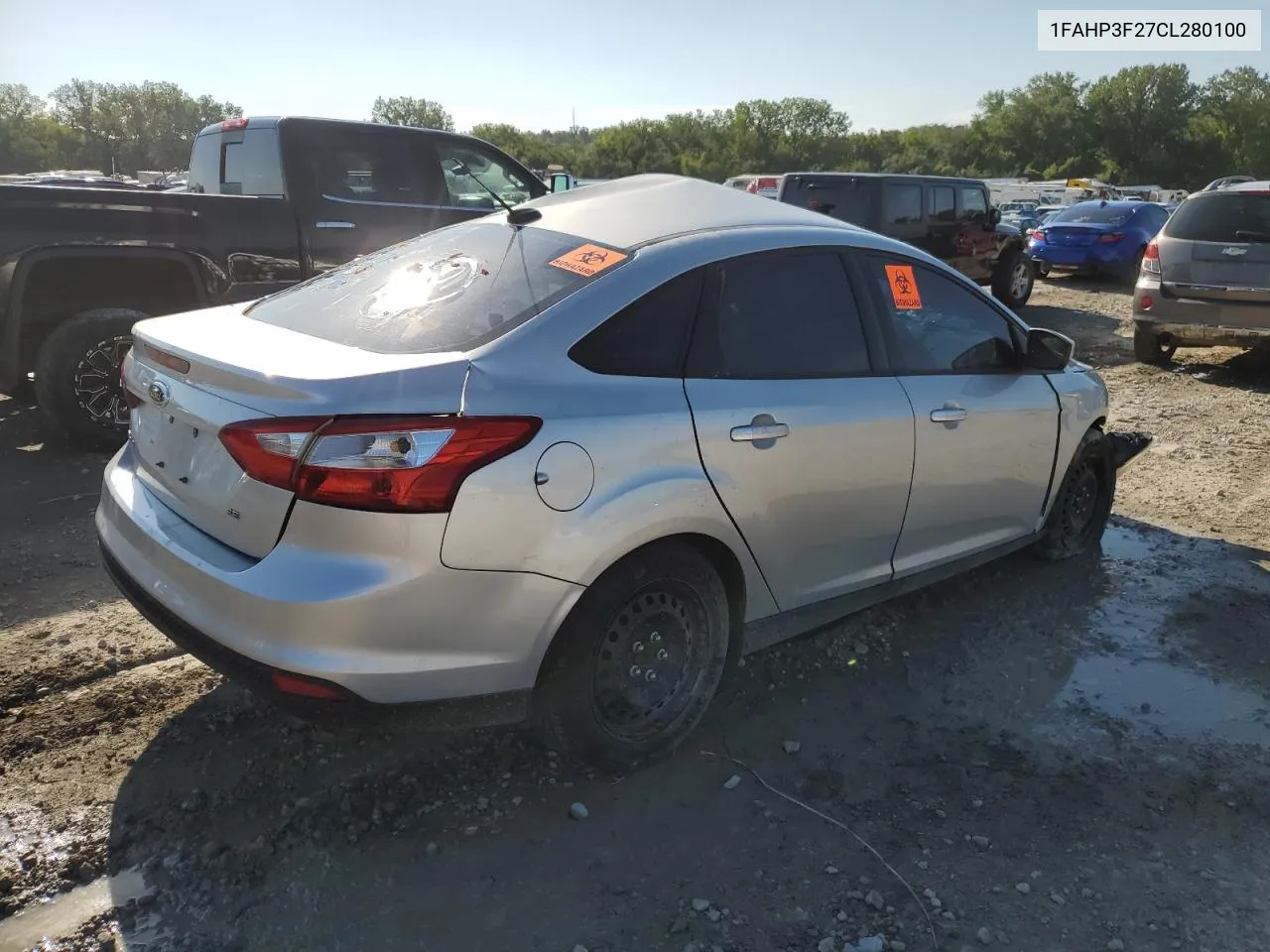 2012 Ford Focus Se VIN: 1FAHP3F27CL280100 Lot: 70323804