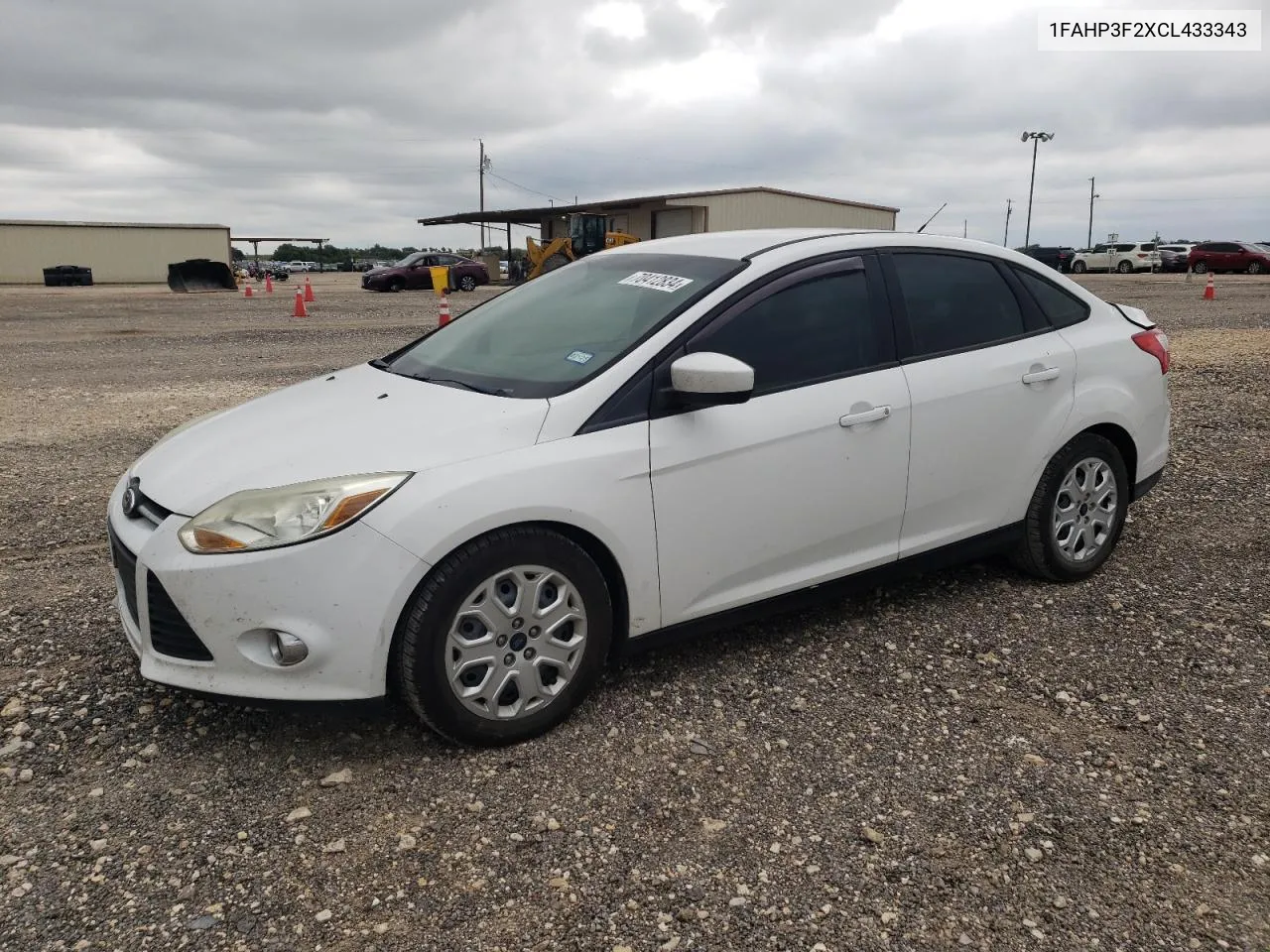 2012 Ford Focus Se VIN: 1FAHP3F2XCL433343 Lot: 70412834