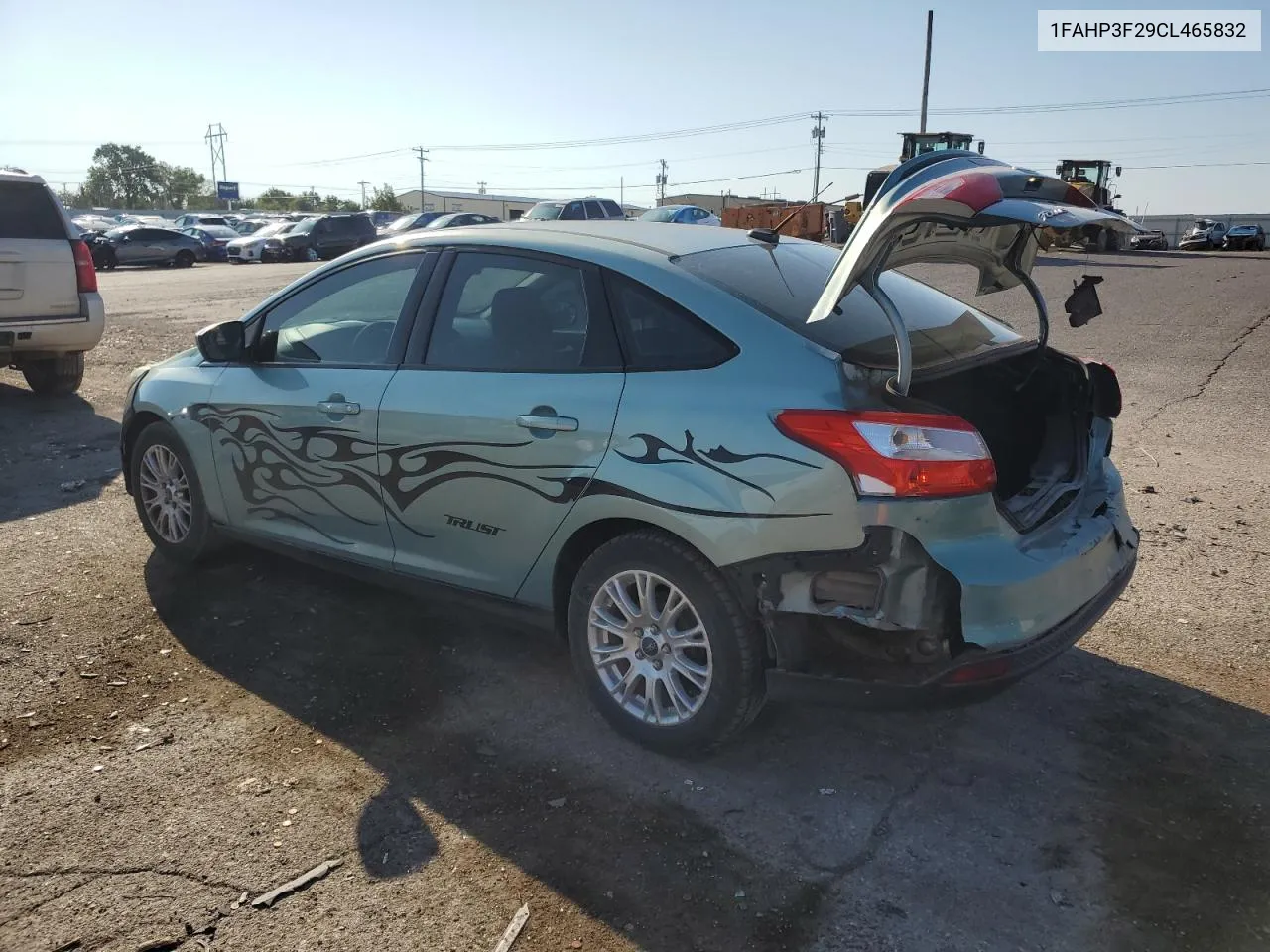 2012 Ford Focus Se VIN: 1FAHP3F29CL465832 Lot: 70773224