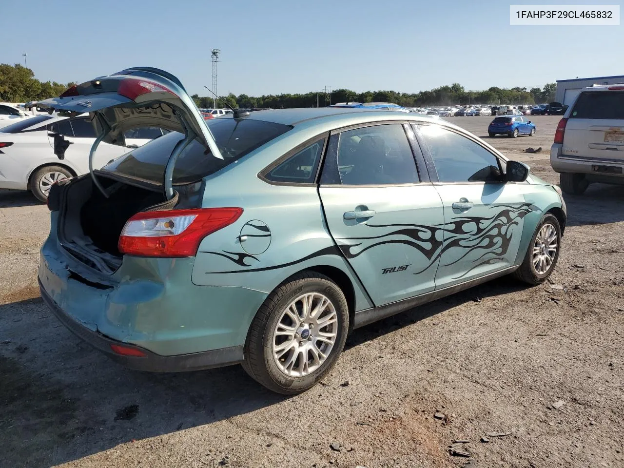 2012 Ford Focus Se VIN: 1FAHP3F29CL465832 Lot: 70773224