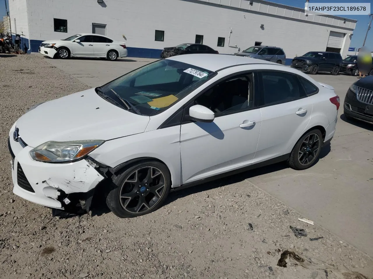 2012 Ford Focus Se VIN: 1FAHP3F23CL189678 Lot: 71279764