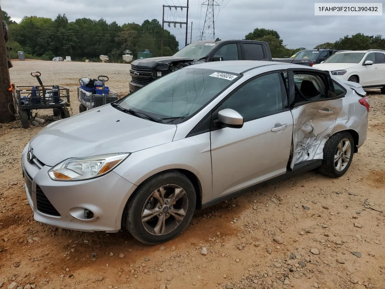 2012 Ford Focus Se VIN: 1FAHP3F21CL390432 Lot: 71346024