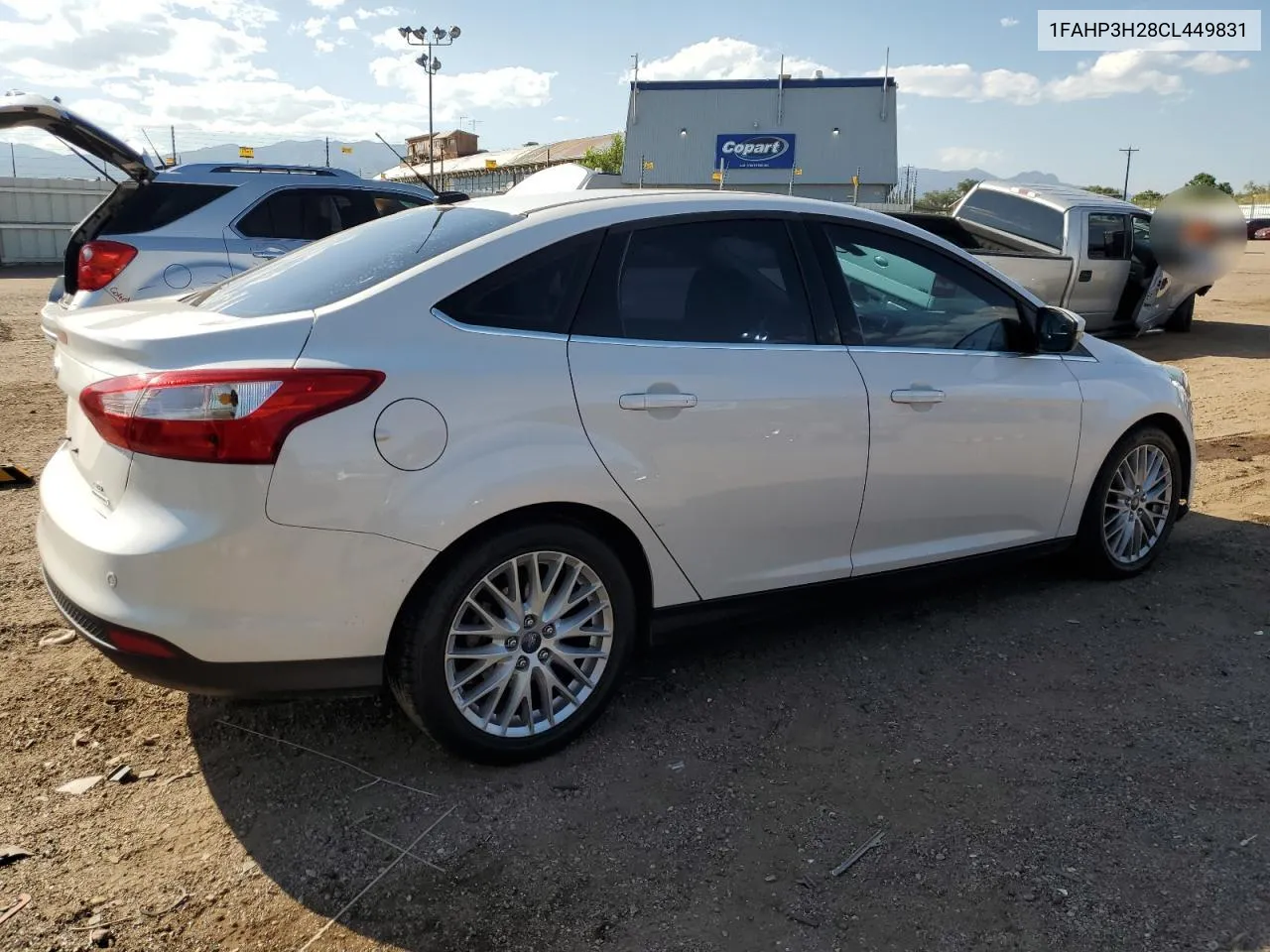 2012 Ford Focus Sel VIN: 1FAHP3H28CL449831 Lot: 71599444