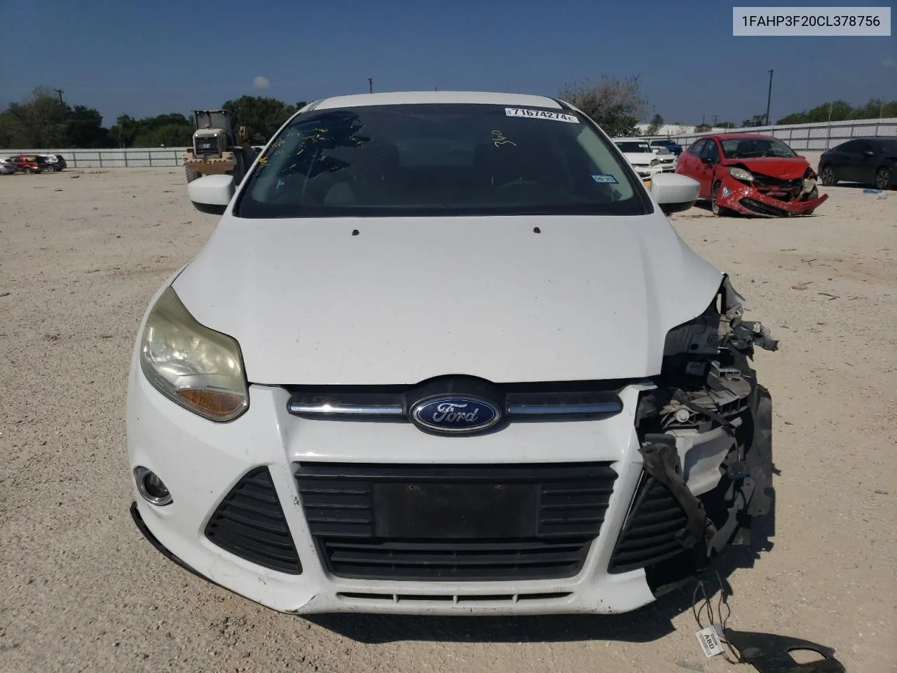 2012 Ford Focus Se VIN: 1FAHP3F20CL378756 Lot: 71674274