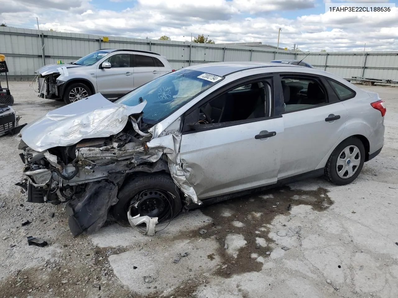 2012 Ford Focus S VIN: 1FAHP3E22CL188636 Lot: 72002794