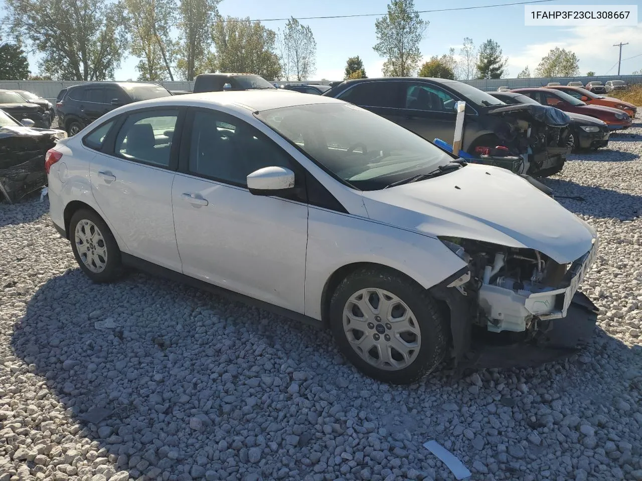 2012 Ford Focus Se VIN: 1FAHP3F23CL308667 Lot: 72588524