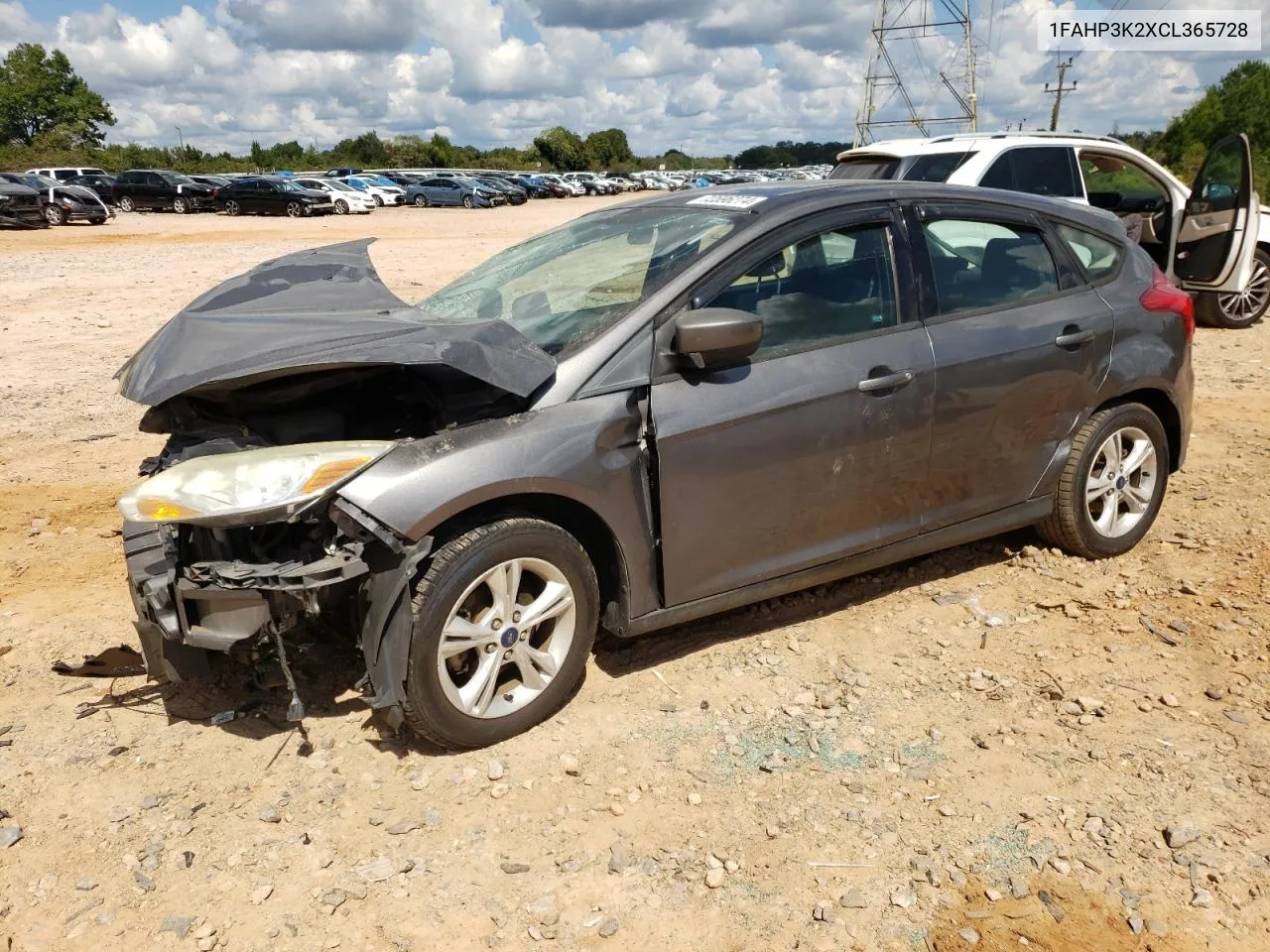 2012 Ford Focus Se VIN: 1FAHP3K2XCL365728 Lot: 72596274