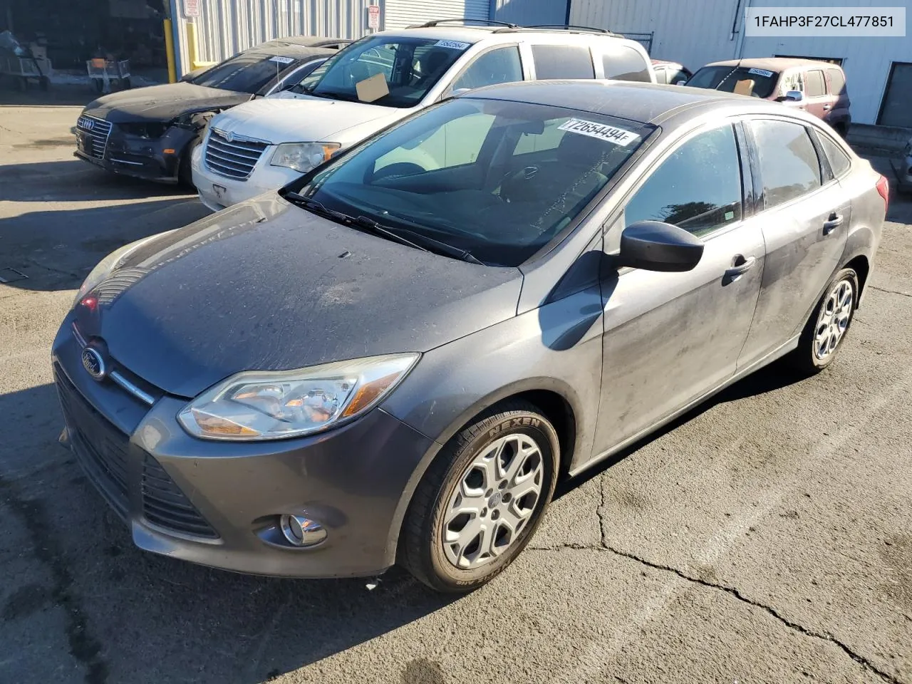 2012 Ford Focus Se VIN: 1FAHP3F27CL477851 Lot: 72654494