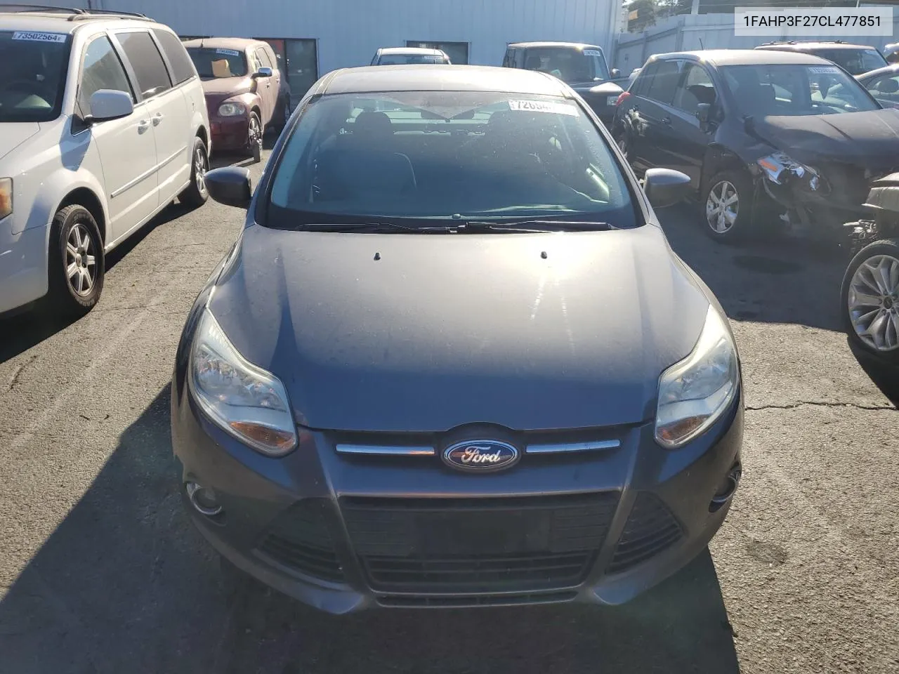 2012 Ford Focus Se VIN: 1FAHP3F27CL477851 Lot: 72654494