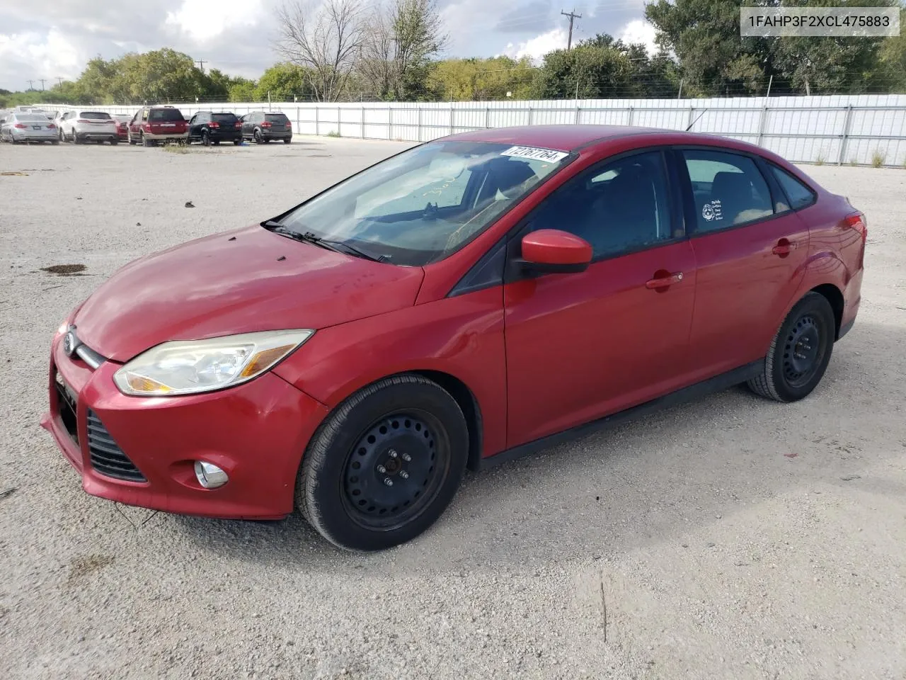 2012 Ford Focus Se VIN: 1FAHP3F2XCL475883 Lot: 72767764